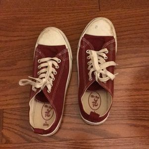 Maroon shoes